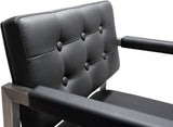 Director Performance Vegan Leather Stool with Silver Base