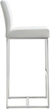 Denmark Performance Vegan Leather Stool with Silver Base - Set of 2