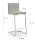 Parma Performance Vegan Leather Counter Stool - Set of 2
