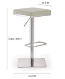 Bari Performance Vegan Leather Adjustable Stool