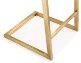 Parma Performance Vegan Leather and Gold Stainless Steel Counter Stool - Set of 2