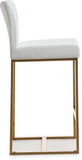 Denmark Performance Vegan Leather Stool with Gold Base - Set of 2