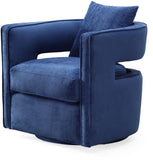 Kennedy Performance Velvet Swivel Accent Chair