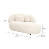 Galet Velvet Chaise