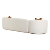 Fickle Cream Performance Boucle 2-Piece Modular Sofa
