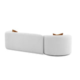 Fickle 112" 2-Piece Grey Performance Velvet Modular Sofa