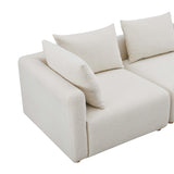 Hangover 4-Piece Cream Performance Boucle Modular Sectional