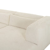 Tarra 3-Piece Fluffy Oversized Performance Corduroy Modular L-Shaped Sectional