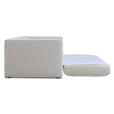 Ryan 91" Cream Upcycled Performance Linen Sleeper Sofa