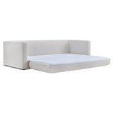 Ryan 91" Cream Upcycled Performance Linen Sleeper Sofa