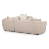 Sylvie 3-Piece Cream Performance Boucle L-Shaped Sectional