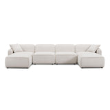 Travie 6-Piece Performance Corduroy Velvet Modular U-Sectional