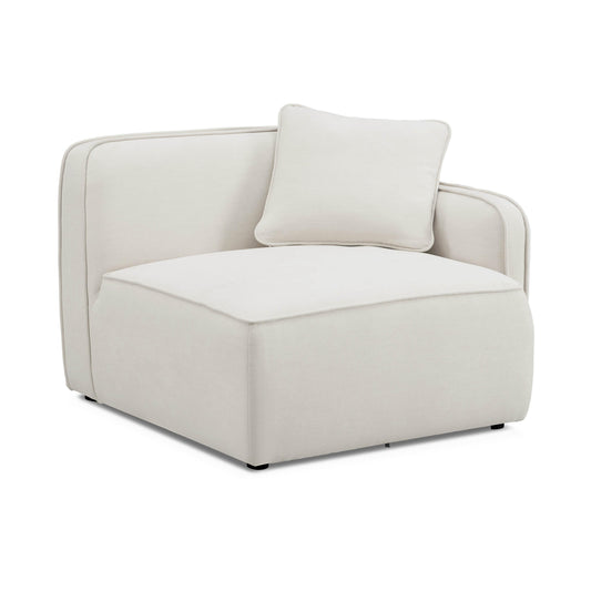 Travie Sand Upcycled Performance Linen RAF Corner Chair