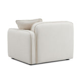Travie Sand Upcycled Performance Linen RAF Corner Chair