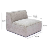 Mindy Performance Chenille Basketweave Modular Armless Chair