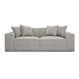 Mindy 84" Performance Chenille Basketweave Modular Loveseat