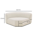 Travie Sand Upcycled Performance Linen Wedge Corner Chair