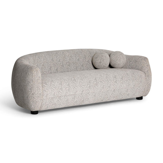 Judy 80" Black and White Woven Performance Fabric Sofa