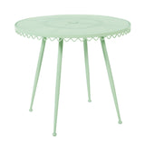 Erica 34" Wrought Iron Outdoor Round Cafe Table