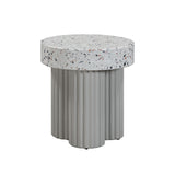 Clover Faux Terrazzo Indoor/Outdoor Round Side Table