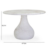 Smooch 47" Concrete Indoor/Outdoor Round Dining Table