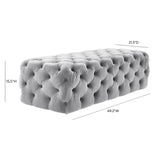 Kaylee 49" Performance Velvet Tufted Jumbo Ottoman