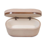 Olivier 41" Boucle Oval Storage Ottoman