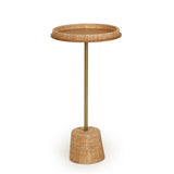 Saddle Natural Raffia Contract-Grade Side Table