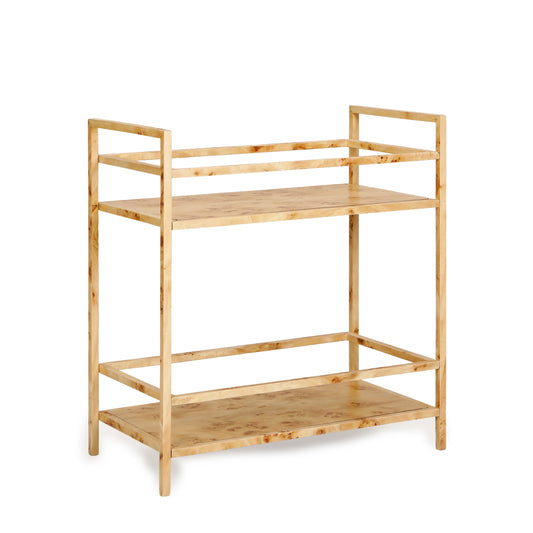 Destin Natural Burl Contract-Grade Bar Cart