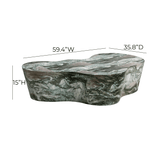 Slab 59" Concrete Indoor/Outdoor Coffee Table