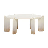 Gloria 35" Cream Oak Round Coffee Table