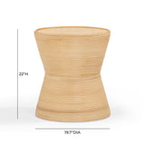 Henri Natural Rattan Side Table