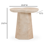 Zaya Rose Faux Marble Indoor/Outdoor Concrete Side Table