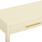Dani 54" Cream Faux Shagreen 2-Drawer Console Table