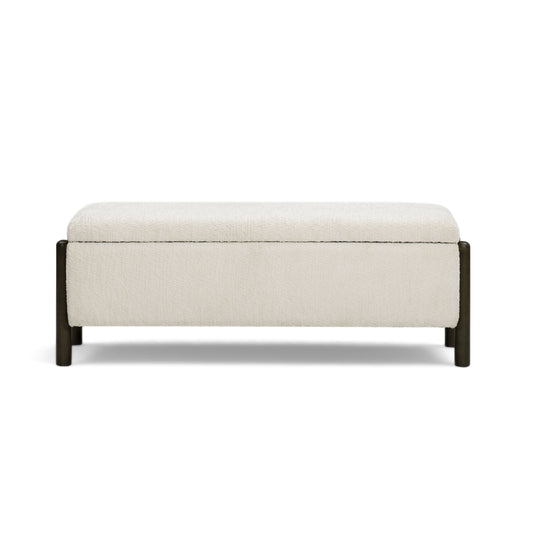 Abby 52" Nubby Fabric Storage Bench