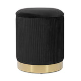 Zoe Performance Velvet Storage Ottoman