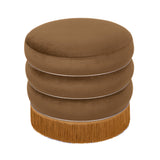 Lakka Performance Velvet Ottoman