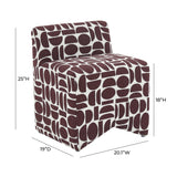 Pippa Geometric Performance Jacquard Weave Accent Stool