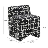 Pippa Geometric Performance Jacquard Weave Accent Stool