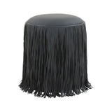 Shag Me Performance Vegan Leather Ottoman