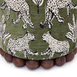 Dex Leopard Performance Jacquard Ottoman