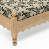 Thelma 56" Leopard Performance Jacquard Fabric Bench
