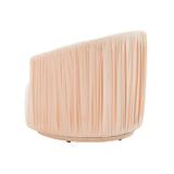 London Pleated Performance Velvet Swivel Accent Chair