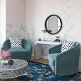Flapper Velvet Swivel Chair