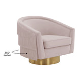 Flapper Velvet Swivel Chair