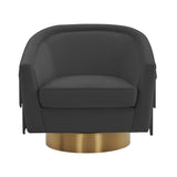 Flapper Velvet Swivel Chair