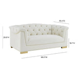 Farah 69" Performance Velvet Loveseat by Inspire Me! Home Decor