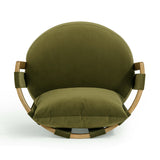 Paolo Upcycled Contract-Grade Fabric Swivel Accent Chair