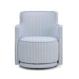 Passe Striped Linen Swivel Accent Chair