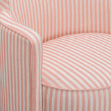 Passe Striped Linen Swivel Accent Chair